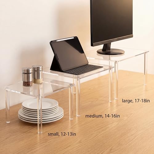 RattanView 13 Inch Acrylic Risers Display Stands 4-leg Plant Stand - Image 6