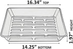 4 Pack 16 Inch Square Plant Saucer Heavy Duty, Plastic Drip Tray for Large Potted Plants & Planters, Clear - Image 2