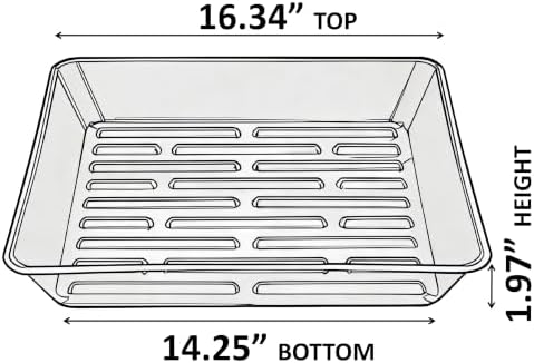 4 Pack 16 Inch Square Plant Saucer Heavy Duty, Plastic Drip Tray for Large Potted Plants & Planters, Clear - Image 2