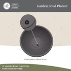 The HC Companies 24 Inch Large Garden Bowl Planter - Shallow Plant Pot with Drainage Plug for Indoor Outdoor Flowers, Herbs, Clay - Image 4