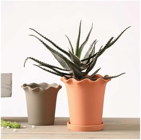 Flower pots Terracotta Planter for Indoor Handmade Plain Fired Breathable Clay Plant Pot gardenix Decor Planters(Reddish Pottery,12cm) - Image 3