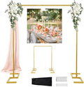 8.2FT Square Wedding Arch Backdrop Stand Adjustable,Garden Trellis by DEVISEFUN
