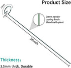 Thealyn 36 Inch 20 Packs Plant Support Stake Garden Single stemmed Plant Support Hoops Plant Prop for Flowers Orchid Tomatoes Peony Lily Rose Gladiolus (36 inch) - Image 3