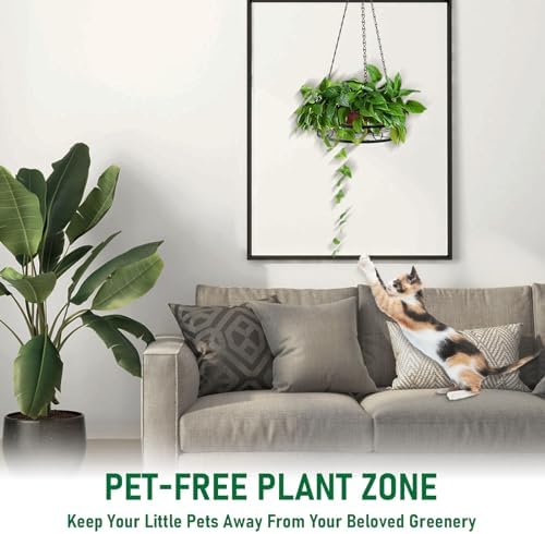 4-Pack Metal Hanging Planters for Outdoor Plants - Heavy Duty Hanging Baskets for Plants Outdoor with Chains and Long Hooks – Aesthetic Hanging Plant Holder for an Instant Indoor Gardening Decor - Image 6