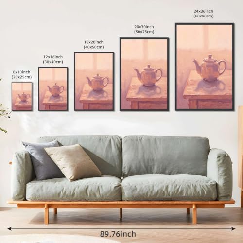 Teapot Still Life Wall Art, Black Framed Modern Impressionist Print - Image 3