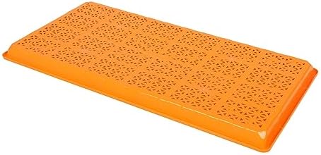 SUNPACK 10" x 20" Heavy Duty Mesh Plastic Seed Starting Tray, Orange, 1" (Pack of 10) - Ensures Water Drainage and Aeration, Perfect for Greenhouses or Indoor Gardening - Image 3