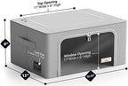 Sorbus Clothes Storage Bins, Clear Window & Handles (4 Pack, Gray) - Image 3