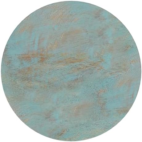 SIMPLIHOME Boyd 16" Wide Solid Wood Round End Table in Teal Wash - Image 4