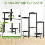 iDavosic.ly 6 Tier Large Plant Stand Indoor Outdoor, 10 In Wide Tray, Black - Image 5