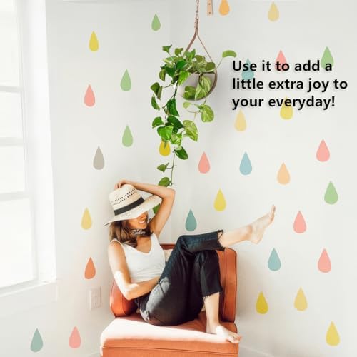 Hajia Waterdrop Shaped Hanging Planter, Metal Plant Hanger with Non-Detachable Pot, Hanging Plant Holder for Wall and Ceiling Decor.(No Plants and Drainage Holes) (Beige, Medium 1 Pack) - Image 2