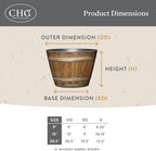 S72CP3D-037R Whiskey Barrel Planter 3 Pack, 15", Kentucky Walnut - Image 5