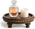 EOSAHR Acacia Wood Riser with Beads, Pedestal Stand for Tabletop, DarkBrown by EOSAHR