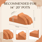 LemonRoad 12 Set Lion Paw Pot Feet for Outdoor Planters, Terra Cotta Cement - Image 2
