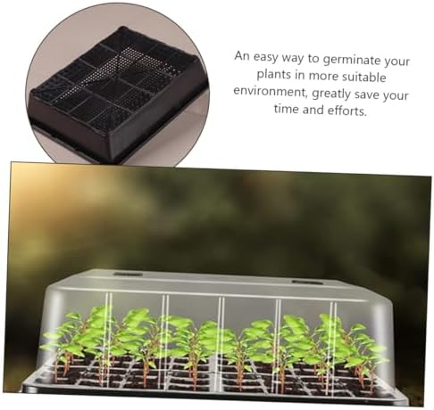 Toddmomy Seedling Tray with Plant Humidity Dome Thick Plastic Nursery Starter Tray for Seed Germination and Leaf Cutting with High Cover for Indoor Garden Propagation - Image 7