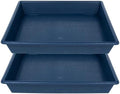 NIMYAU Square Plant Saucer 16 Inch 2 Pack, Plant Stand Plant Trays for Pots Heavy Duty Plastic Plant Saucers for Indoors Outdoors, Flower Pot No Holes Plant Lover Gardening Gifts by NIMYAU