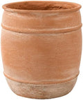 13" H x 12" Dia Aged Terracotta Planter Pot with Drainage Hole by Unknown