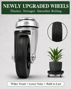 20" Metal Heavy Duty Rolling Plant Caddy with Wheels, 2-Pack Stand - Image 7