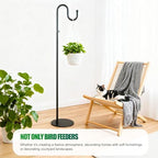 76" Shepherds Hook Stand: Hanging Bird Feeders, Plants, Wind Chimes - Image 7