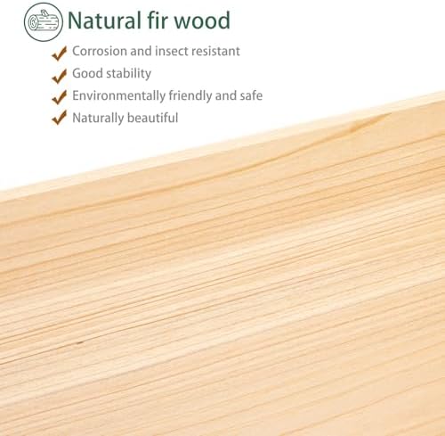 Hollyone 48" X 48" inches Wood Raised Garden Bed Frame Planters Wooden Elevated Planting Planter Box for Outdoor Herb Vegetables Flowers Grass Lawn Yard Patio - Natural 4×4ft - Image 3