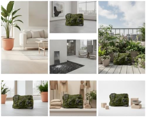 Artificial Moss Rock, Freestanding Decor, Moss 2 - Image 3