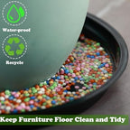50 Packs 14 Inches Large Plant Saucers for Indoor Outdoor Use Heavy Duty Plastic Plant Plate Dish for Planter Bulk Round Flower Pot Drip Trays to Catch Water 4 to 20 Inch, Black - Image 4