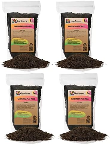 Premium Natural Sphagnum Peat Moss - Gardening Soil Amendment and Carnivorous Plant Soil Media by Gardenera (20 Quart) by Gardenera
