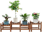 Wood Flower Stand Small Plant Stand Shelf Bench Indoor Outdoor Low by TOVACU