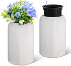 Hipicute 21 Inch Tall Self Watering Pots Set of 2 with Water Level Monitor, Tall Planters for Indoor and Outdoor Plants, Flower Pots for Living Room, Bedroom, Office, Patio, Porch, Garden, White - Image 2