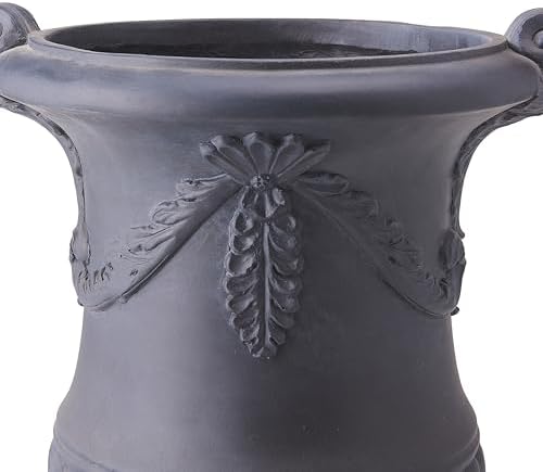 Merax 2 Set 24.8" Elegant MGO Flower Urn Planter, Black - Image 7