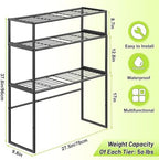 Metal Plant Stand Indoor Outdoor, 3 Tier Potted Multiple Flower Pot Holder Rack Plant Shelf, Heavy Duty Planter Display Shelving for Patio Balcony Garden Living Room Decorative (Black-3 Tier) - Image 2
