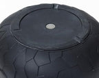 LuxenHome 17.5" Dia Round Concrete Planter, Modern Black Geometric - Image 7