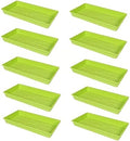 SUNPACK 10" x 20" Heavy Duty Mesh Plastic Seed Starting Tray, Lime Green, 2.3" (Pack of 10) - Ensures Water Drainage and Aeration, Perfect for Greenhouses or Indoor Gardening by SUNPACK