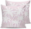 Throw Pillows 18x18 Set of 2, Tropical Palm Tree Waterproof Outdoor Pillow Covers with Insert, Vintage Lavender Exotic Botanical Plants Decorative Pillowcase Cushion for Patio, Garden, Couch by Unknown