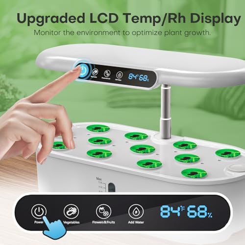Ahopegarden Hydroponics Growing System: 12 Pods with Smart Env.Detection - Image 3