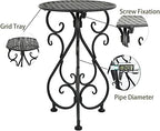 NAKUPE Metal Plant Stands 2 Pack, Heavy Duty Plant Pedestal 17" Tall, Single Flower Pot Holder for Indoor, Outdoor, Patio, Porch, Garden, Balcony, Black - Image 5