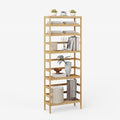Bamboo Rack, Adjustable Bamboo Shelf, Bathroom Living Room, 6-Tier by Elepude