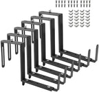 Window Box Bracket,Adjustable Planter Box Brackets,Black,6Pack by XZWMY