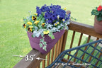 Emsco Group Bloomers Rail Planter, 24" Weatherproof Resin Deck & Balcony Planter with Drainage – Fits 2x4 & 2x6 Rails – Orchid Purple - Image 3