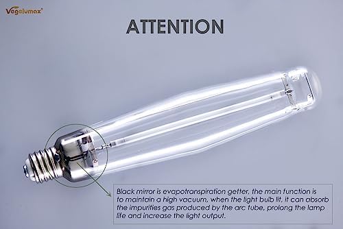 1000Watt Hydroponic High Pressure Sodium HPS Grow Light Bulb Lamp,High PAR Enhanced Red and Orange Spectrums, CCT 2100K, Ultra Bright 140,000 Lumens,E39 Base,2pack - Image 5