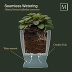 Mayne Acadia 28in Self-Watering Tall Square Planter, Black - Image 4