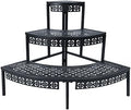 aboxoo 3-Tier Metal Plant Stand, Stair-Step Corner Shelf for Indoor/Outdoor by aboxoo