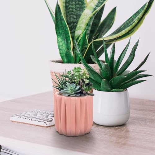 Geometric Ceramic Planter Pot Large Minimalist Succulent Flower Holder for Indoor Tabletop Decoration Modern Home Gardening - Image 4