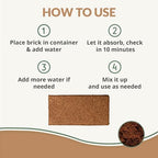 Coco Coir 650gm Bricks + Worm Castings + Mycorrhizal Inoculant + Neem Meal Fertilizer + Organic Biochar for Plants - All Natural Soil Amendments for Plants - Organic Coco Coir for Plants & Gardening - Image 3