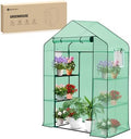 Yesker Greenhouse 57"x29"x77" Walk in Green House - Large Outdoor/Indoor Greenhouses with 4 Shelves Waterproof PE Cover & Windows, Portable Greenhouse Kit for Winter Backyard Gardening Patio, Green by YESKER