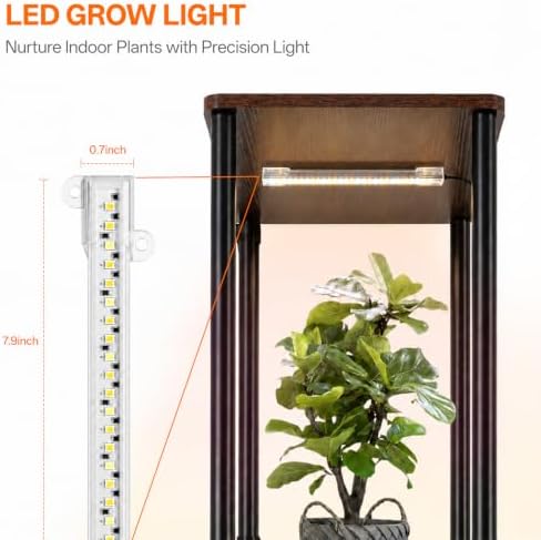 Bstrip Plant Stand Indoor with Grow Lights, 70.8in Tall Plant Shelf, 6-Tier - Image 4