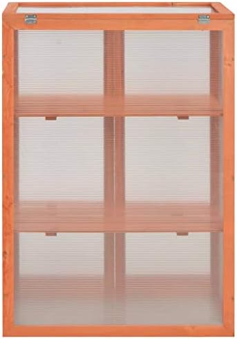 Wooden Portable Greenhouse, Garden Greenhouse Raised Flower Planter with 2 Shelves and 2 Doors, Garden Portable Mini Greenhouse Cabinet for Outdoor Indoor Use 29.5"x18.5"x42.9" -AA - Image 6