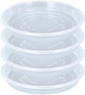 OVZILKI Plant Saucer 4 Pack of 16 inch, Clear Plastic Flower Plant Pot Saucer, Heavy Duty Plant Drip Trays Saucers for Indoor, Plant Water Tray for Planters by OVZILKI