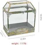 Large House-Shape Glass Terrarium with Lid, Geometric Greenhouse - Style Planter for Ferns, Succulents, Air Plants, Handmade Indoor Tabletop Decor (Terrarium Only) - Image 6