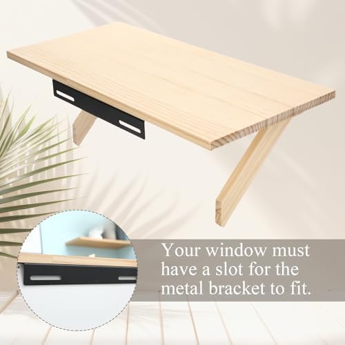 Colingmill Window Boxes Sill Plant Shelf 23.6 x 11 Inch Adjustable Window Boxes Sill Extender for Indoor Plants Shelf Cat Perch Easy Installation Without Damage for Micro Greens Seed Starter Planters - Image 4