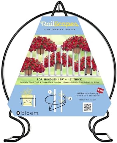 Bloem RailScapes Railing Plant Clip for 1.25” - 1.5” Thick Spindles, 3-Pack by Bloem